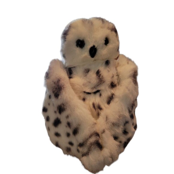 2017 Folkmanis Snow Owl Bird 360⁰ Swivel Head Full Body Plush Hand Puppet - Picture 3 of 9